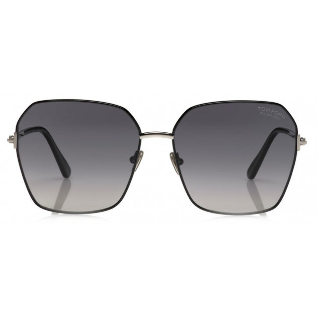 TOM FORD CALUDIA 01D Square Polarized Sunglasses - Black
