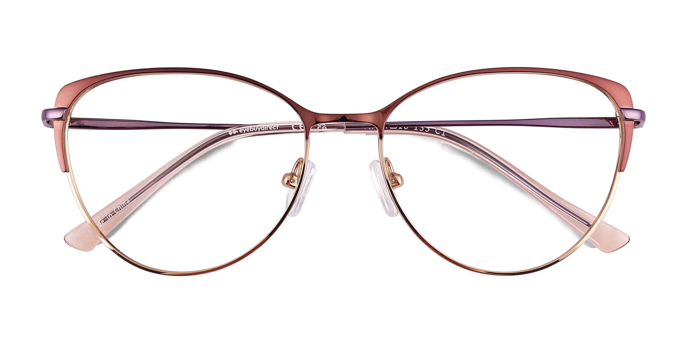 Atlas Cat Eye Shiny Light Brown Glasses for Women