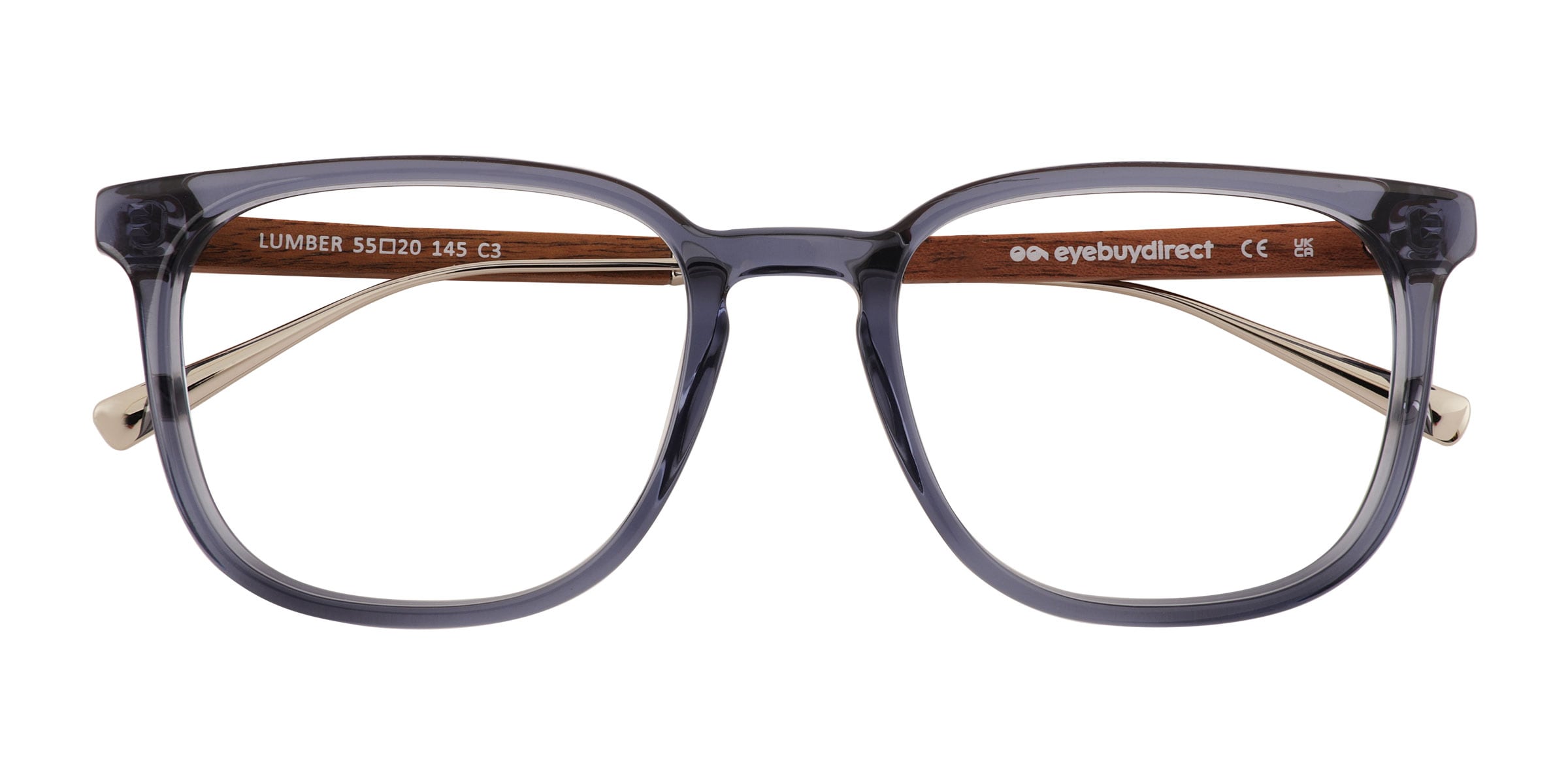 Lumber Square Clear Blue Full Rim Eyeglasses