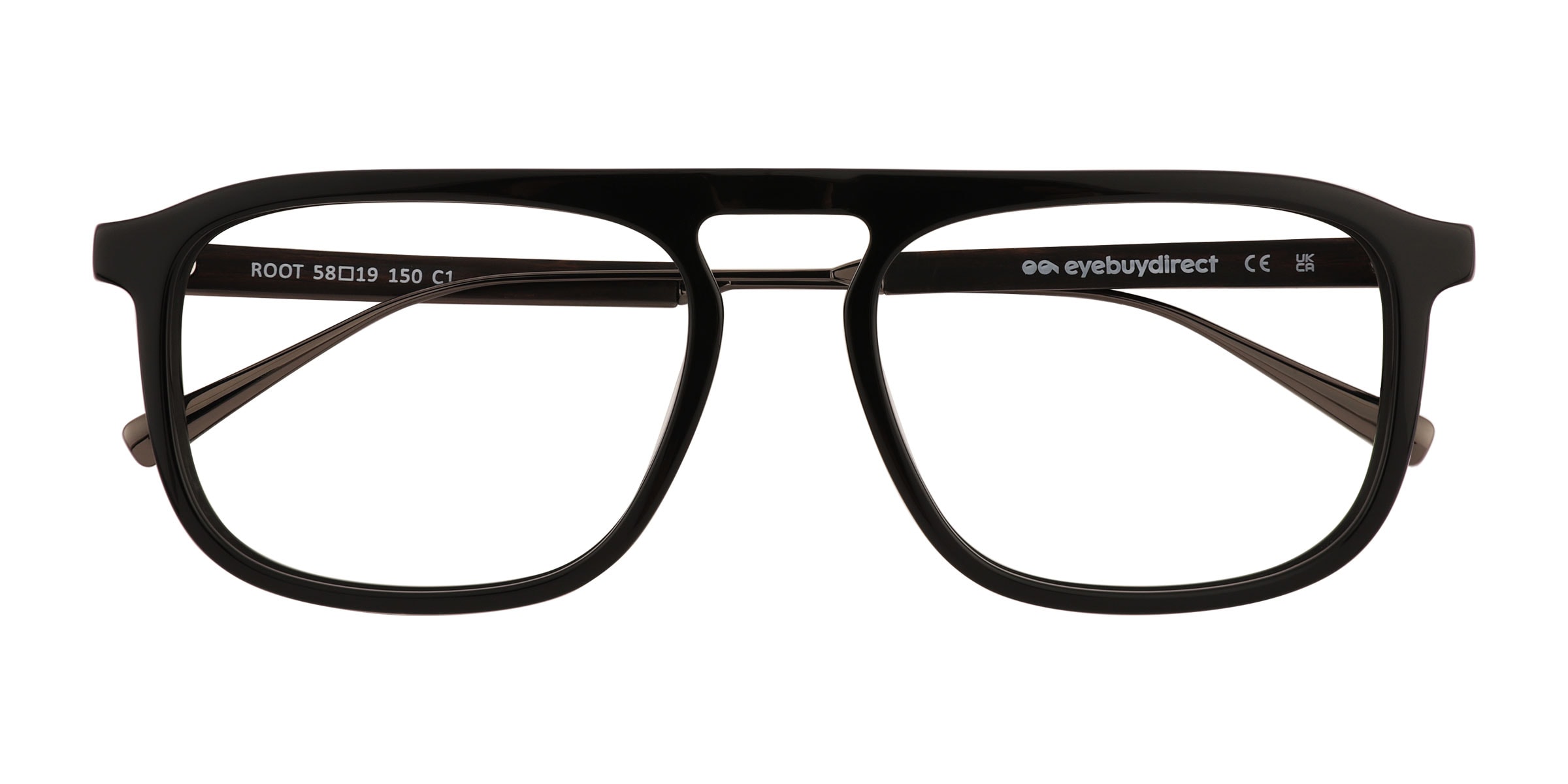 Root Aviator Black Glasses for Men