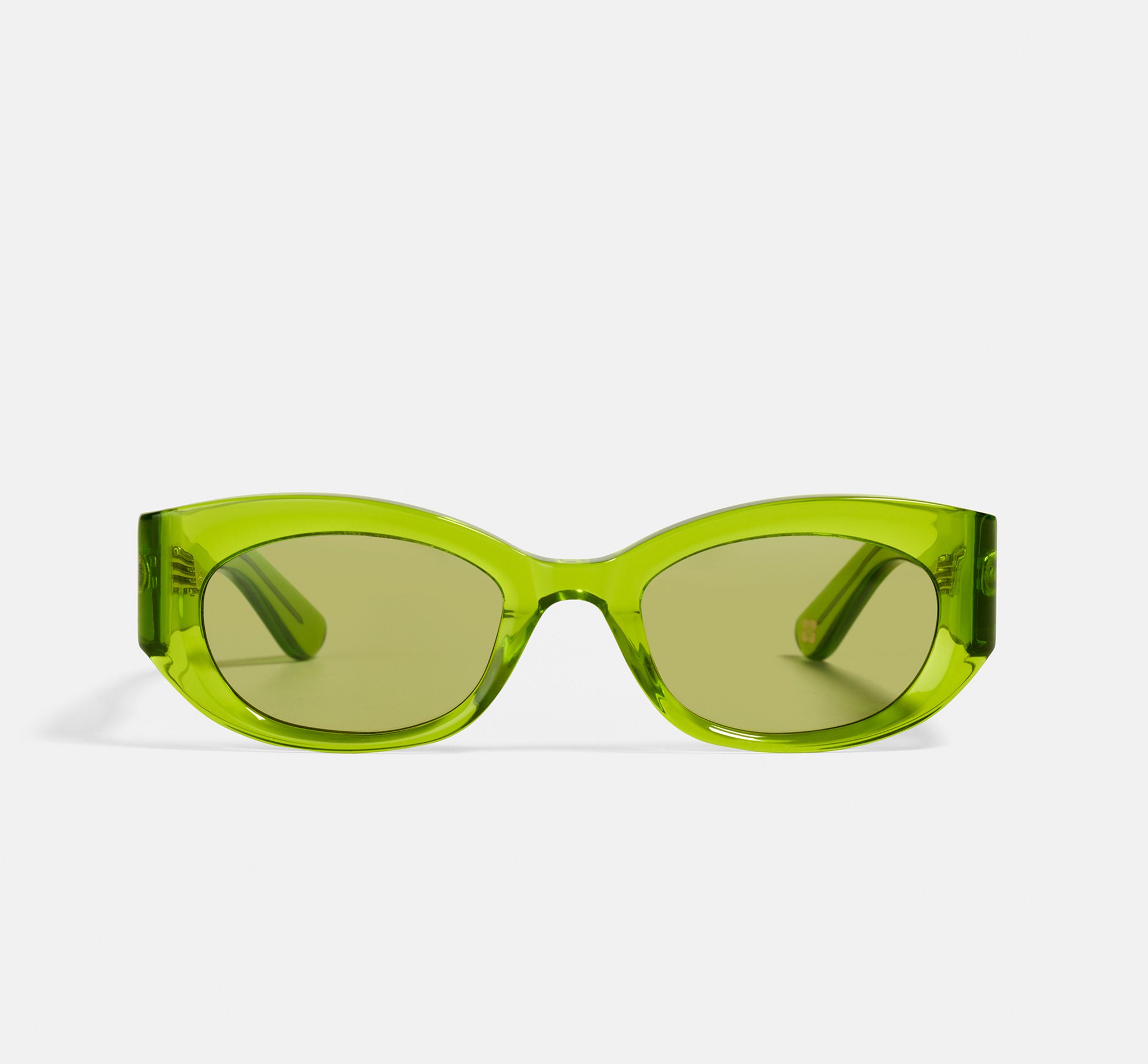 Xena x GANNI Matcha | Rectangular Renew Bio Acetate Sunglasses
